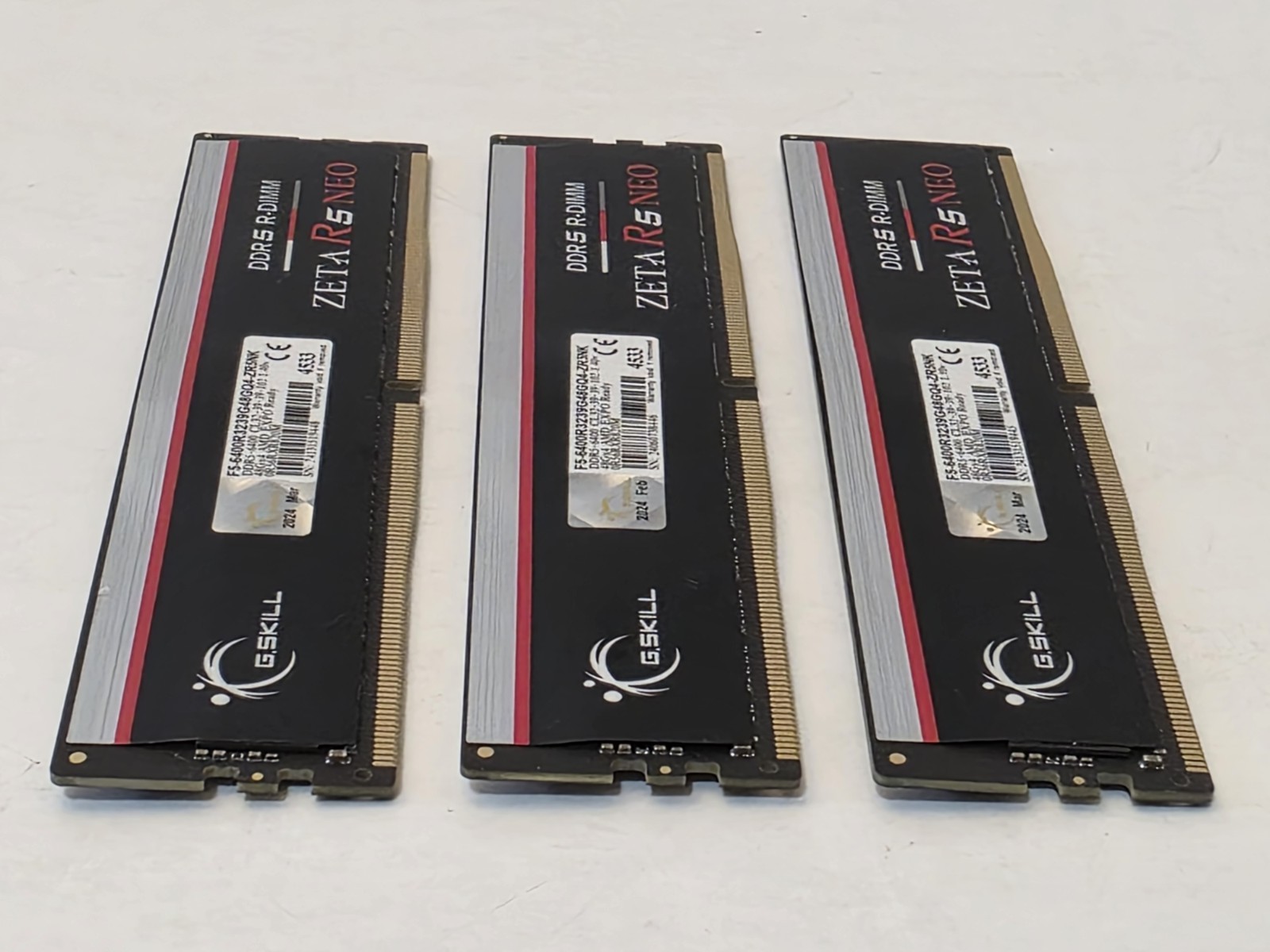 G. Skill ZETA R5 NEO 144GB (3×48GB) DDR5‑6400 RDIMM AMD EXPO READY – PREOWNED