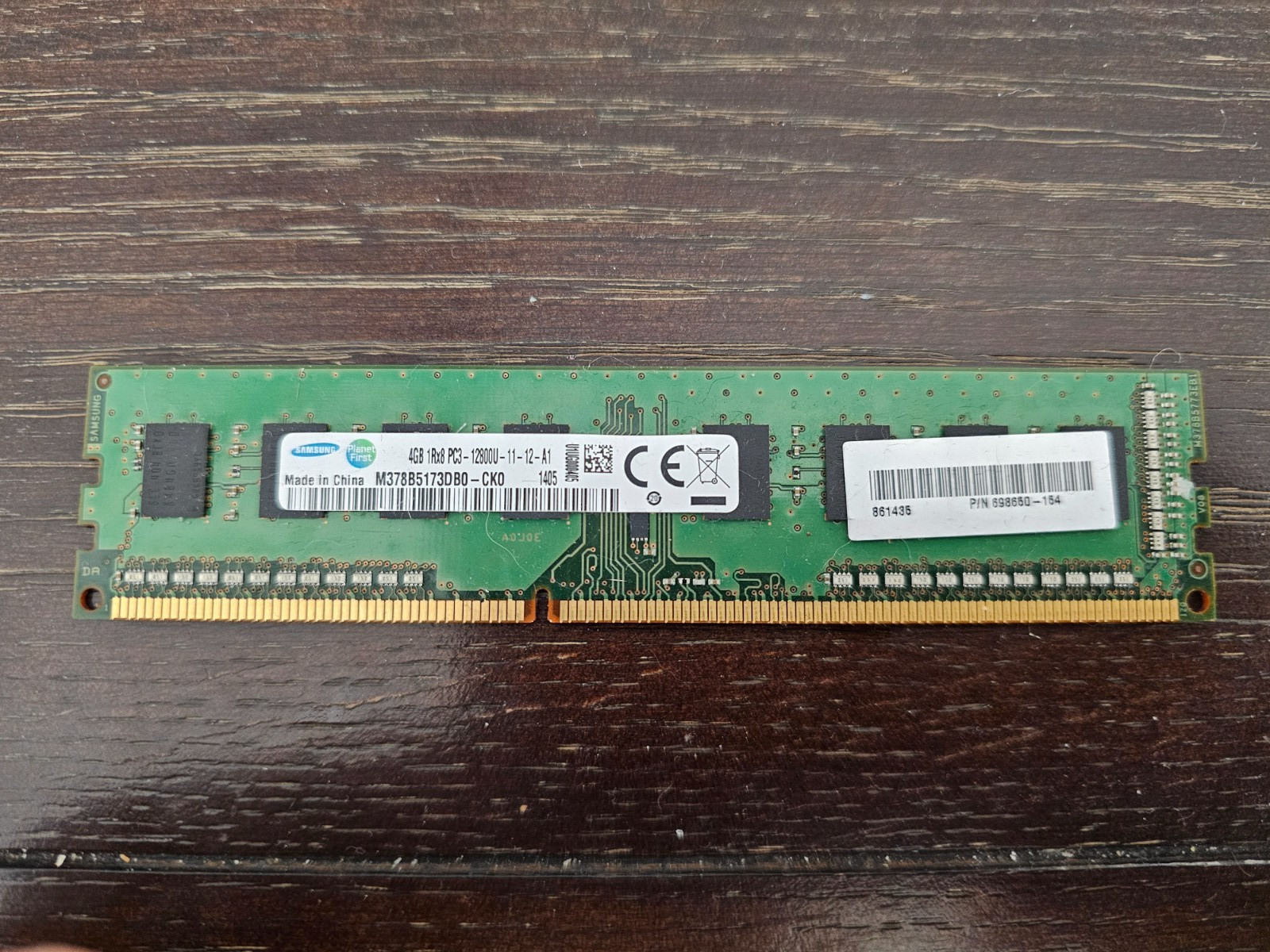 Samsung 4GB (1 x 4GB) PC3-12800 (DDR3-1600) Memory (M378B5173QH0CK0)