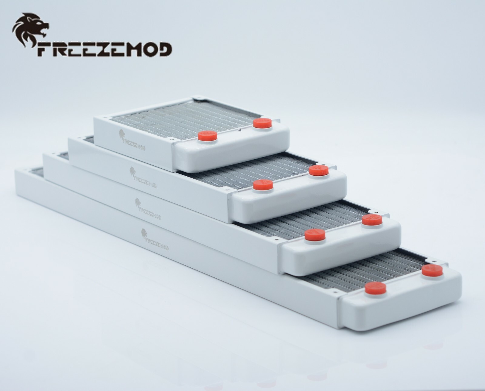 FreezeMod 120mm 240mm 360mm 480mm White Copper Radiator G1/4 PC Water Cooling 🔥
