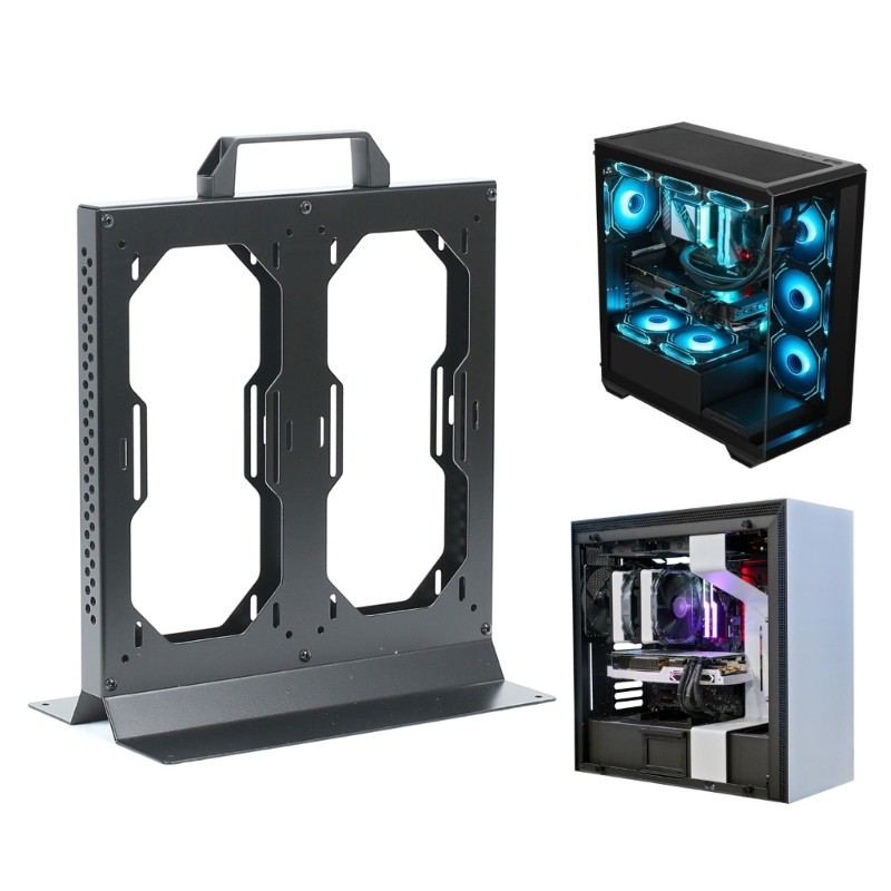 Space Saving Two 240mm External Radiators Bracket Metal PC Cooling Accessory