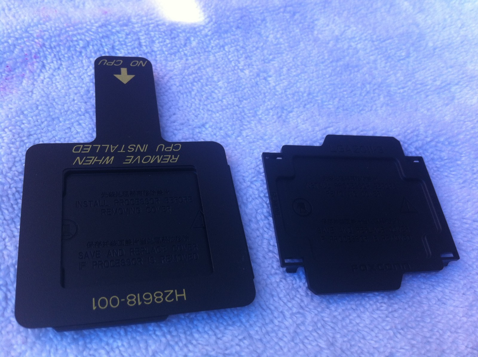 2 pcs FOXCONN LGA2011-3 LGA2011-V3 CPU SOCKET COVER ORIGINAL-BLACK