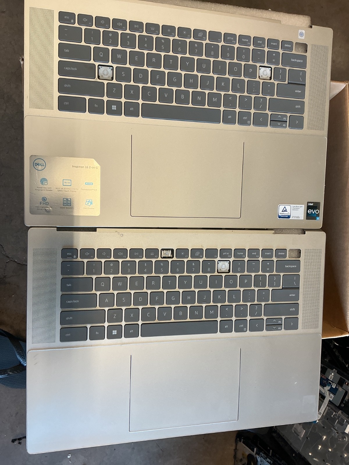 Lot of 2 Dell Inspiron 7620 2in1 Palmrest US BKLT Keyboard MN1PK 0MN1KP Pr3