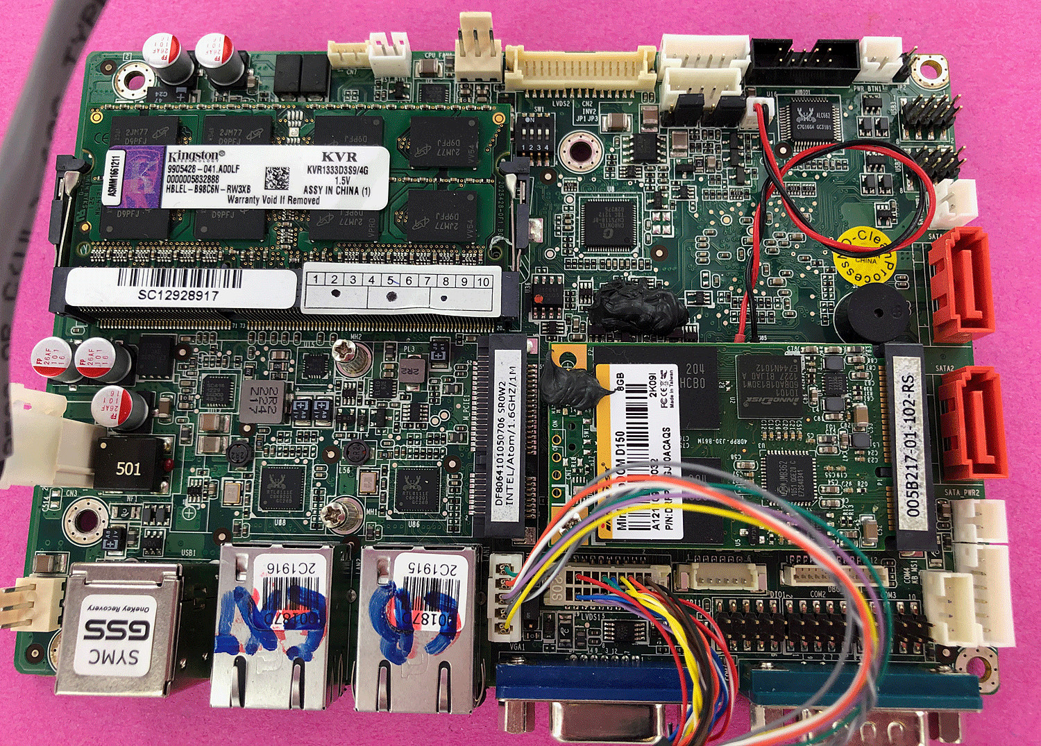 WAFER-CV-D27001 IEI Embedded Computer Board 005B217-00-102-RS w/ Mini PCIe 4GRam