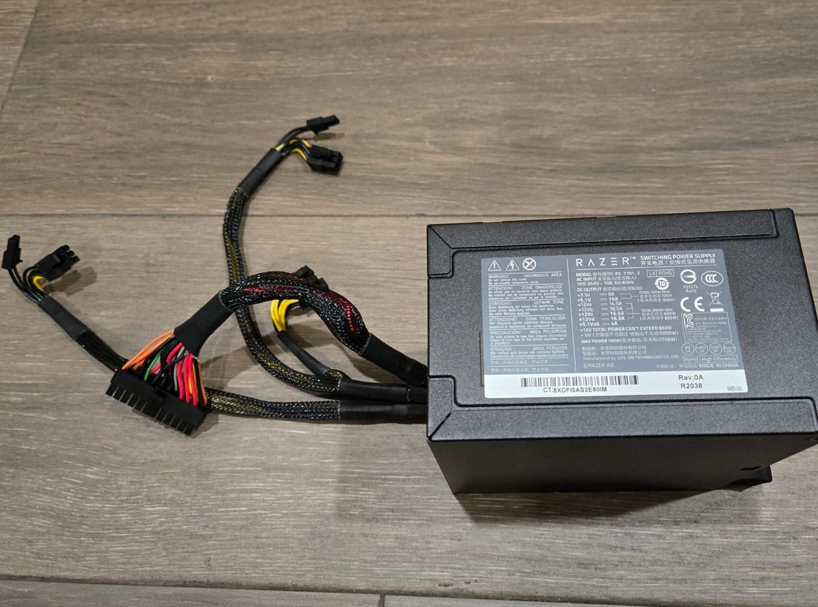 [USED] RAZER – PS-7701-2 SWITCHING POWER SUPPLY (700W)- RAZER CHROMA X OEM PART