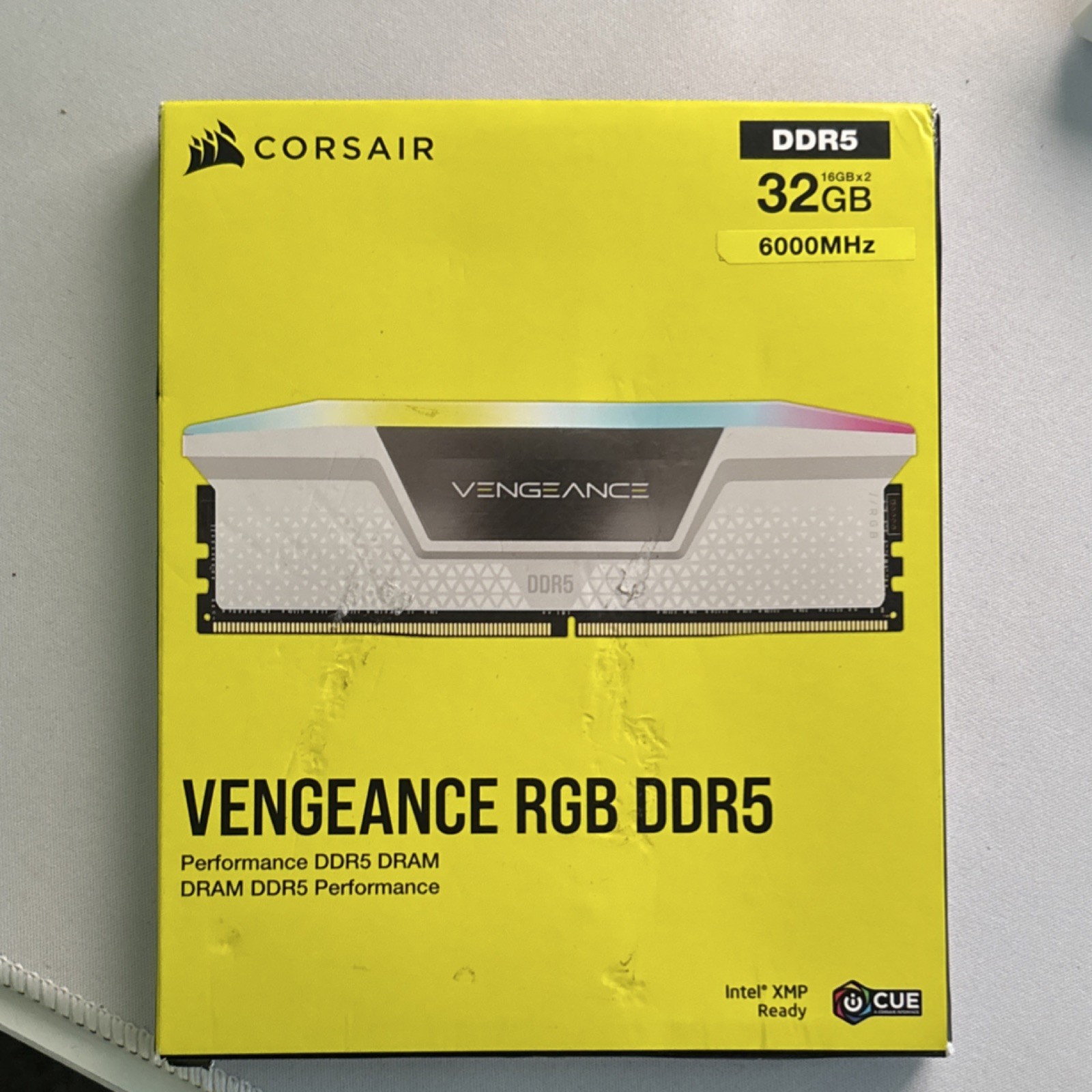 Corsair Vengeance RGB DDR5 32GB (2x16GB) 6000MHz DIMM Intel XMP Ready RAM