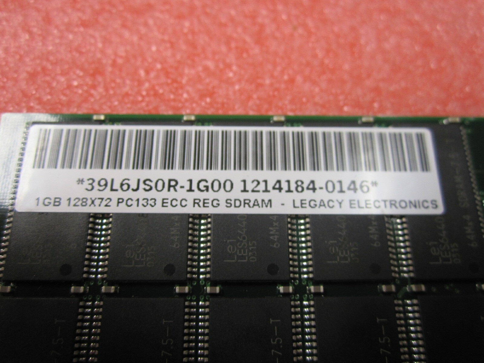 Vintage 39L6JS0R-1G00 1GB 128X72 PC133 ECC REG SDRAM
