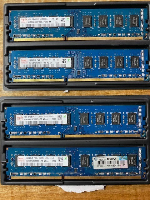 Hynix 16GB (4x4GB) 2Rx8 PC3-12800U DDR3-1600 Desktop Memory HMT351U6CFR8C-PB