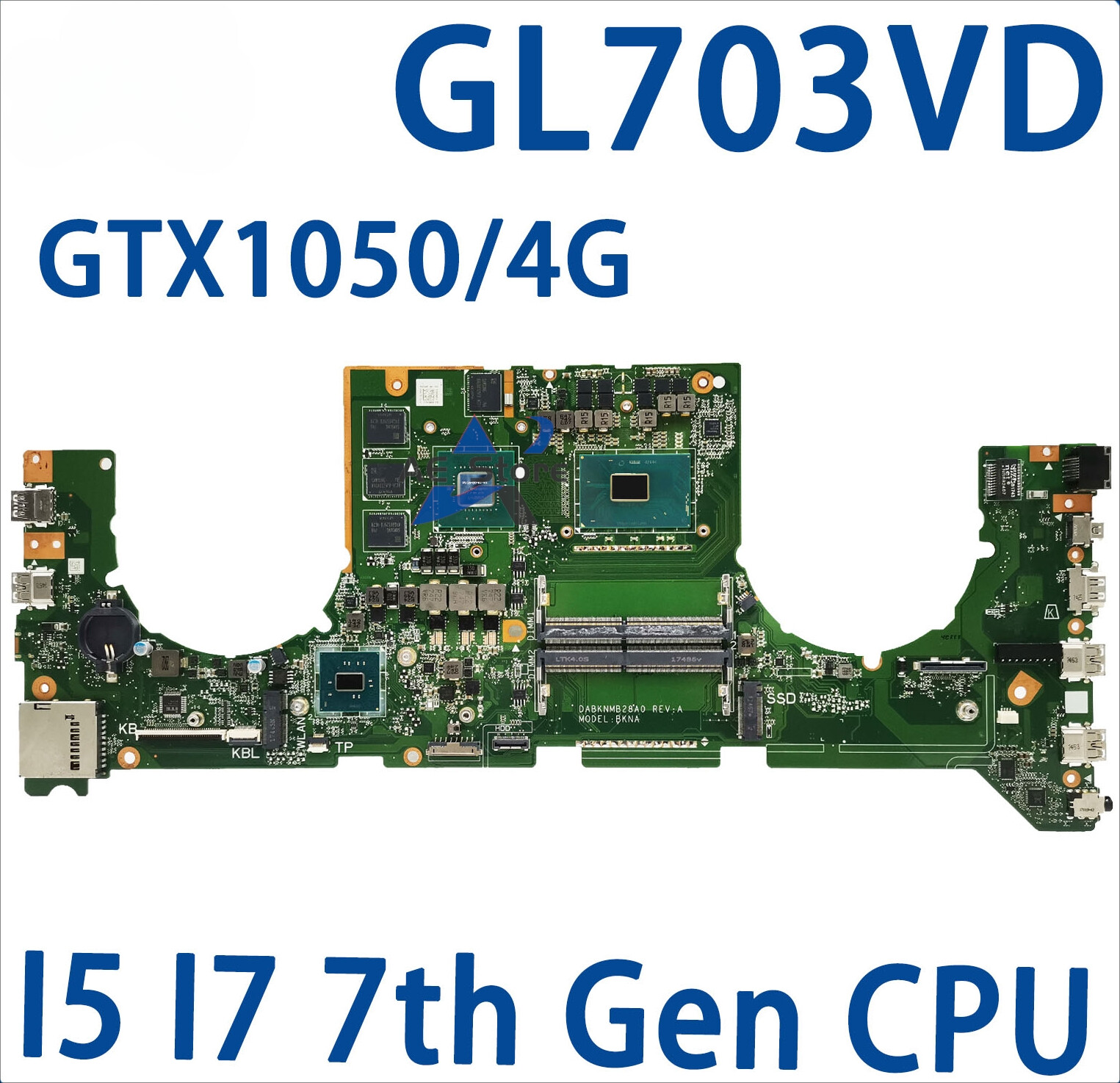 For ASUS ROG Strix GL703V LGL703VD aptop Motherboard i5/i7-7th Gen GTX1050/4G