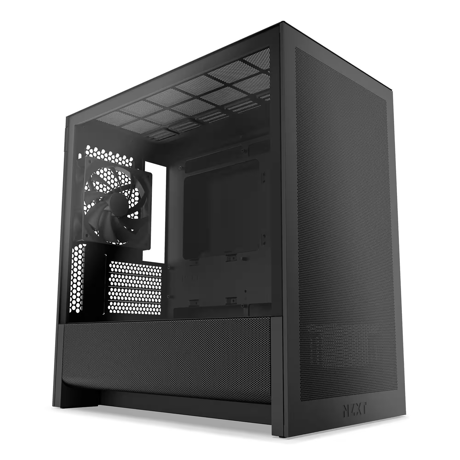 NZXT – H3 Flow Micro-ATX High-Airflow PC Case – Black