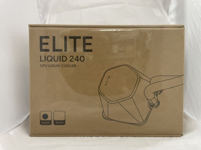 COOLER MASTER 240 ELITE LIQUID WHITE CPU LIQUID, DUAL-CHAMBER PUMP – BLACK-NEW !