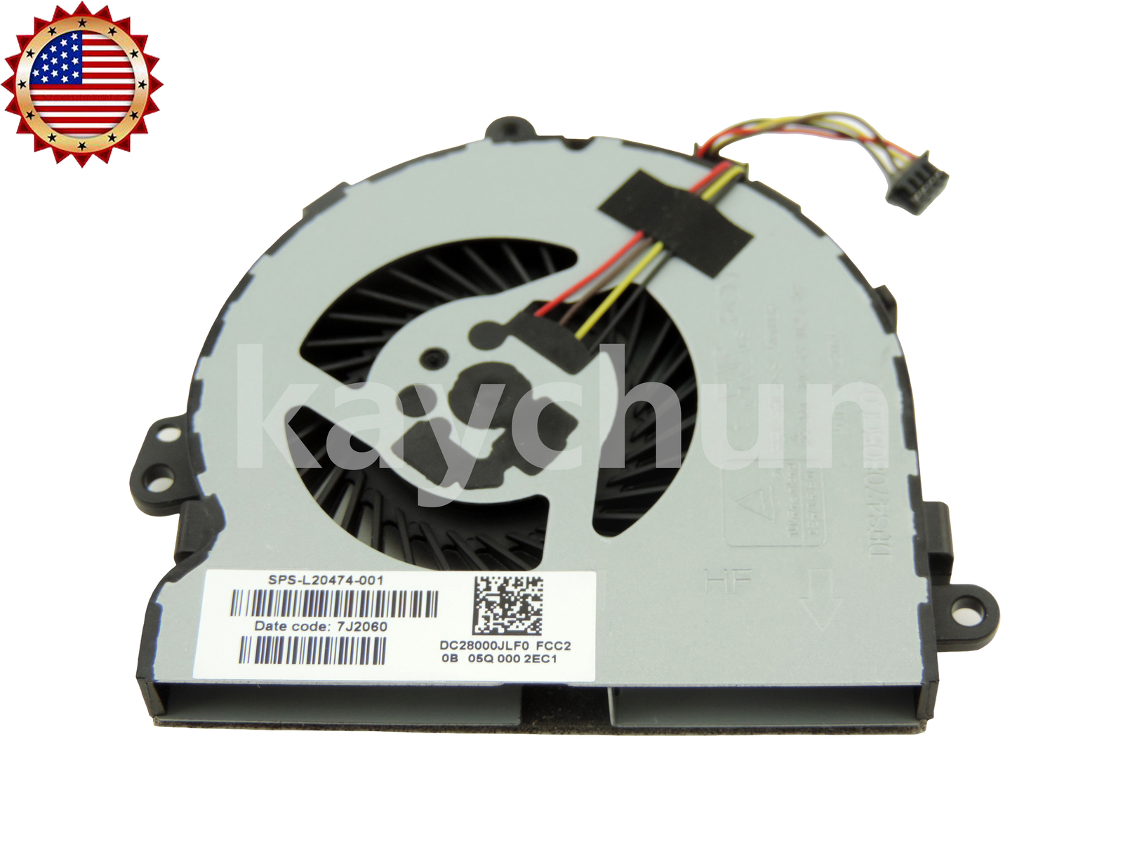 Original CPU Cooling Fan for HP 15-DA 15-DB series with AMD CPU L20474-001
