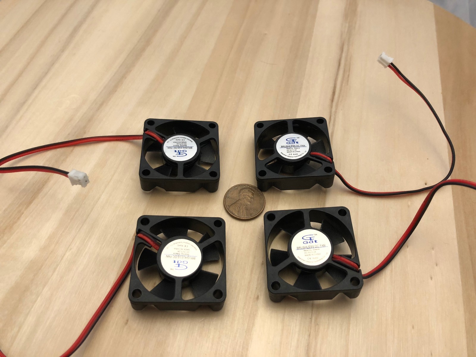 4 Piece 3510 Gdstime 5V 2pin 35x35x10mm DC Cooling Fan 35mm brushless C9