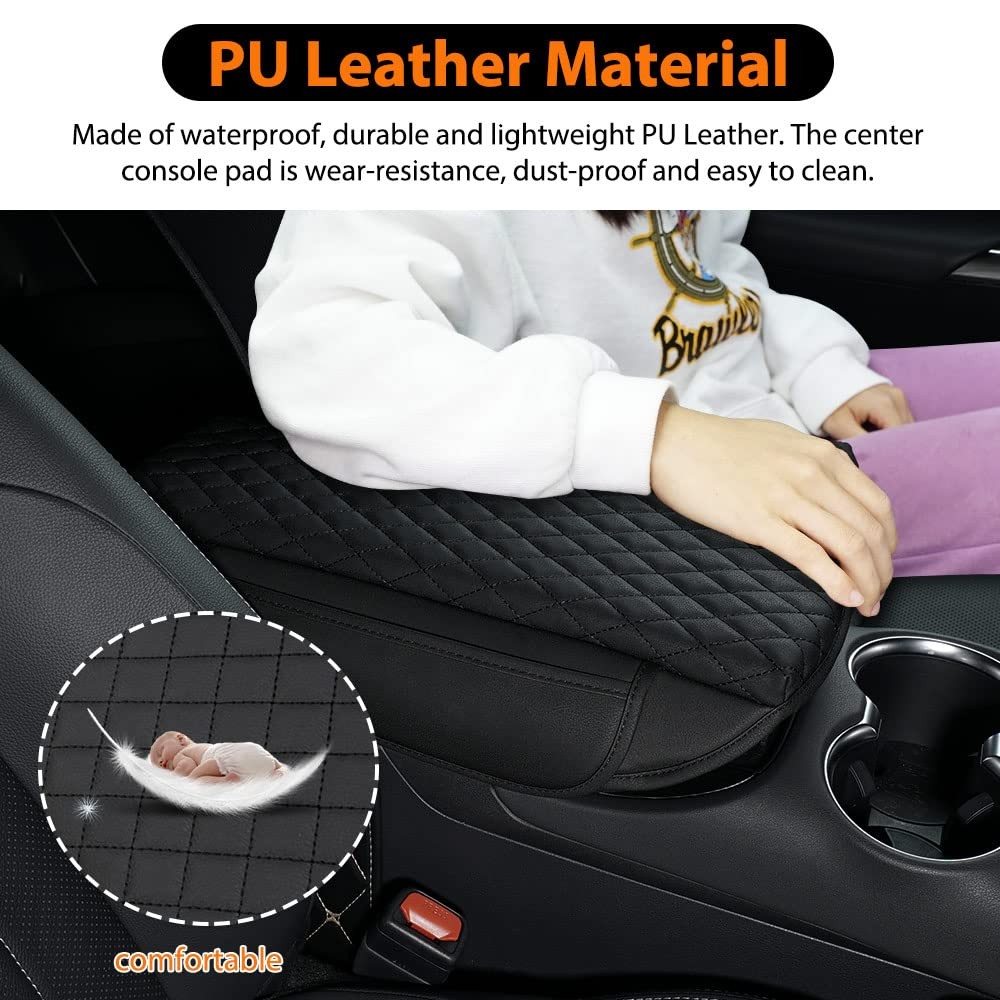 Autorder Center Console Cover for Toyota Venza 2021 2022 2023 2024 Black