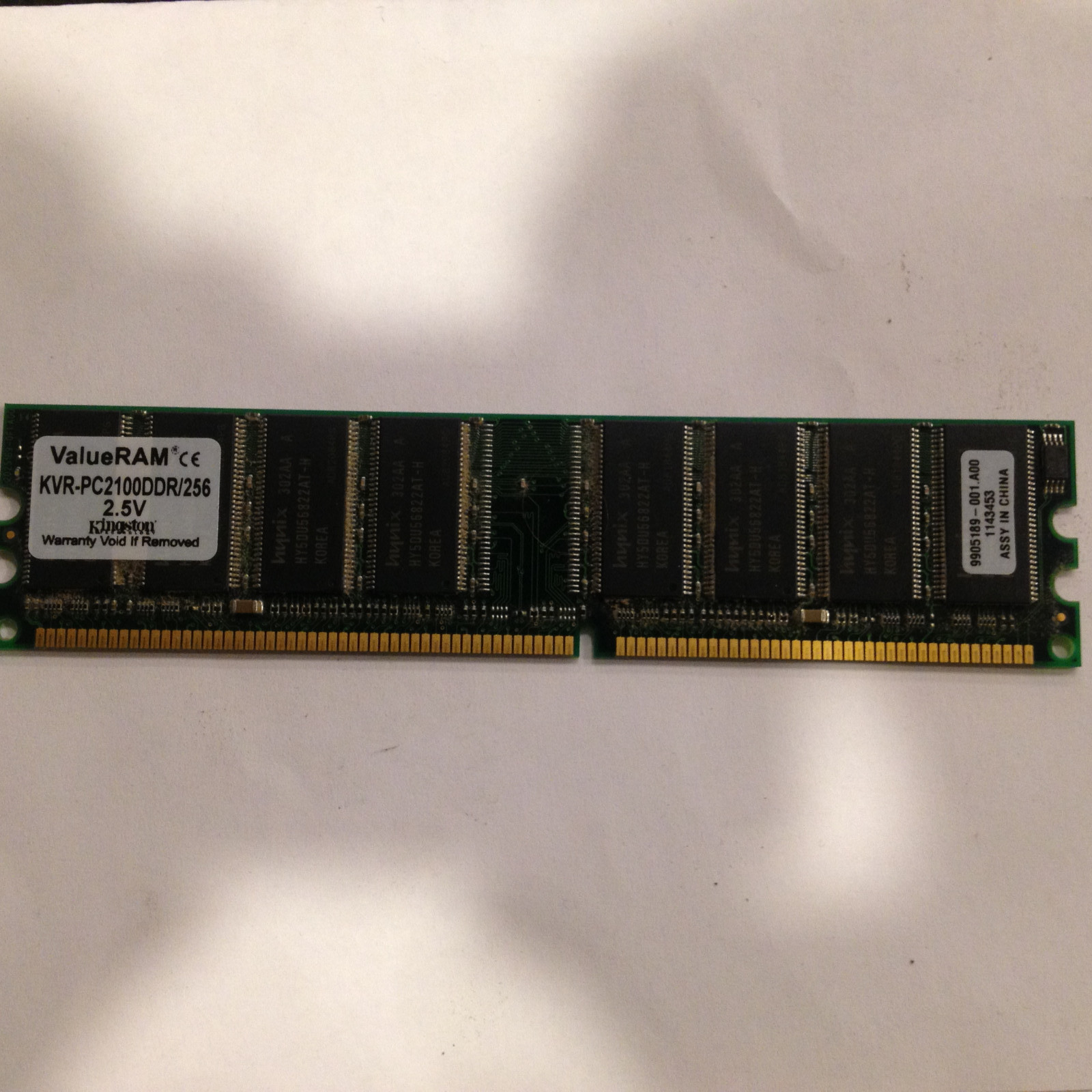 Kingston ValueRAM KVR-PC2100DDR 256MB MEMORY RAM