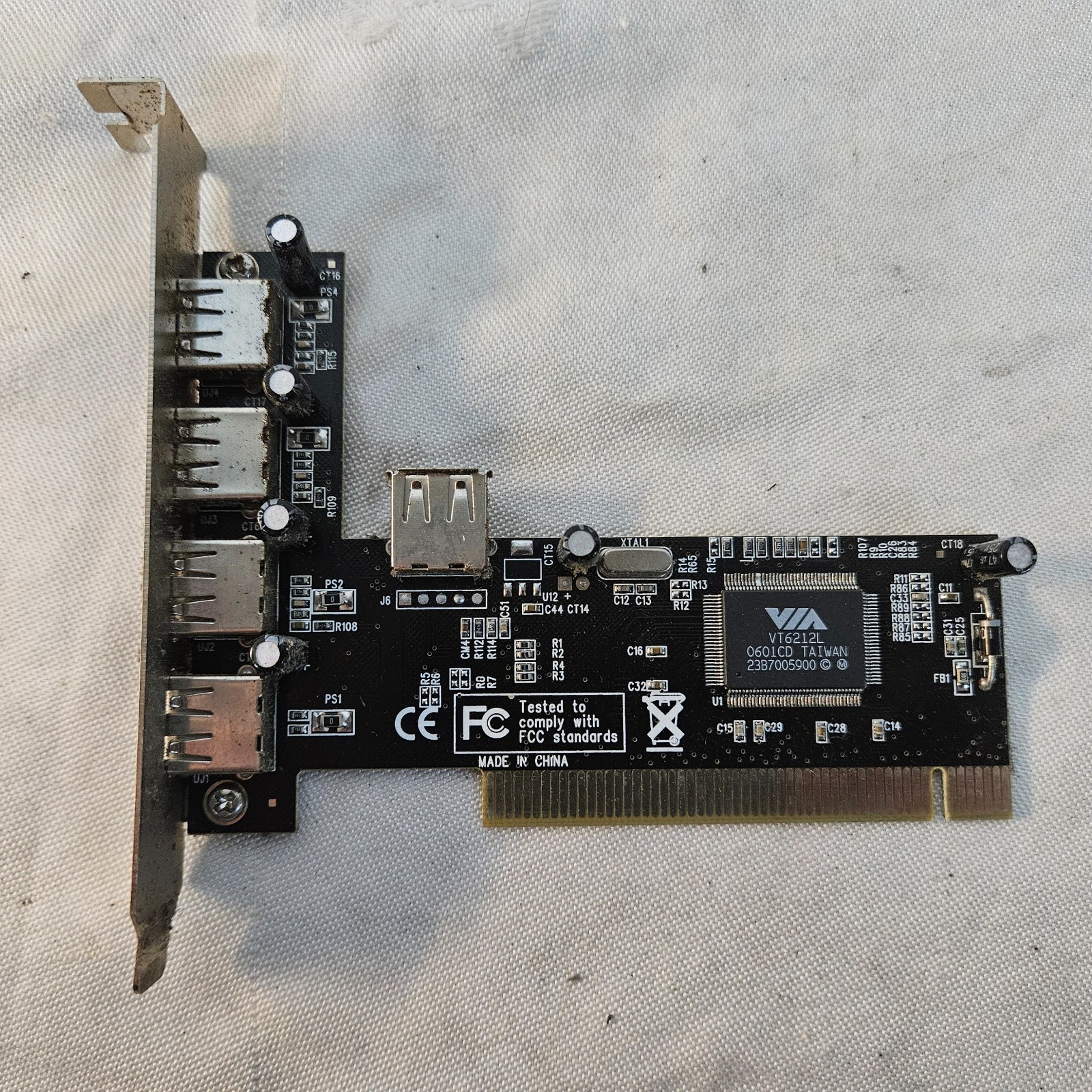 USB 2.0 4+1 Port PCI Expansion Controller Card SBT-ALI5Y