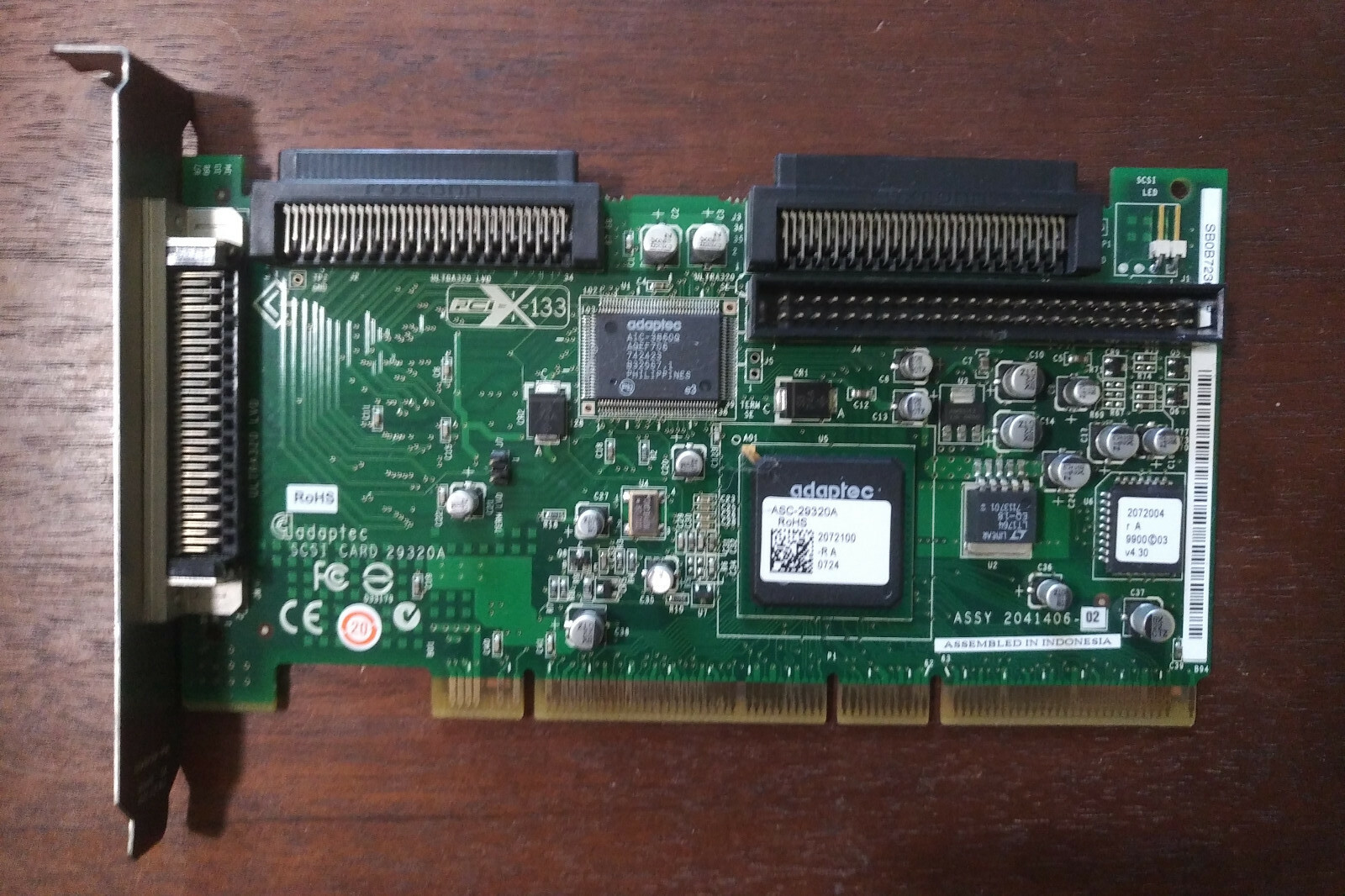 Adaptec PCI-X 64-Bit 133Mhz Ultra320 SCSI Card Intergrated HostRAID 29320A-R