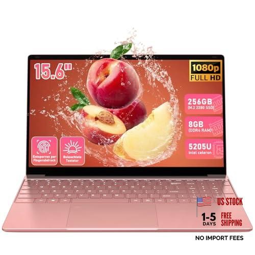 15.6″ Laptop Rose Gold, 8GB RAM 256GB SSD, Backlit Keyboard, Fingerprint