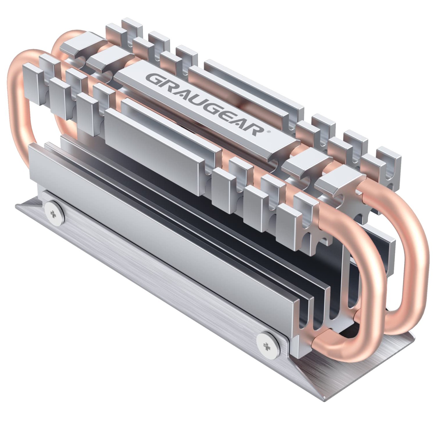 M.2 NVMe SATA SSD Heatsink with Copper Pipes