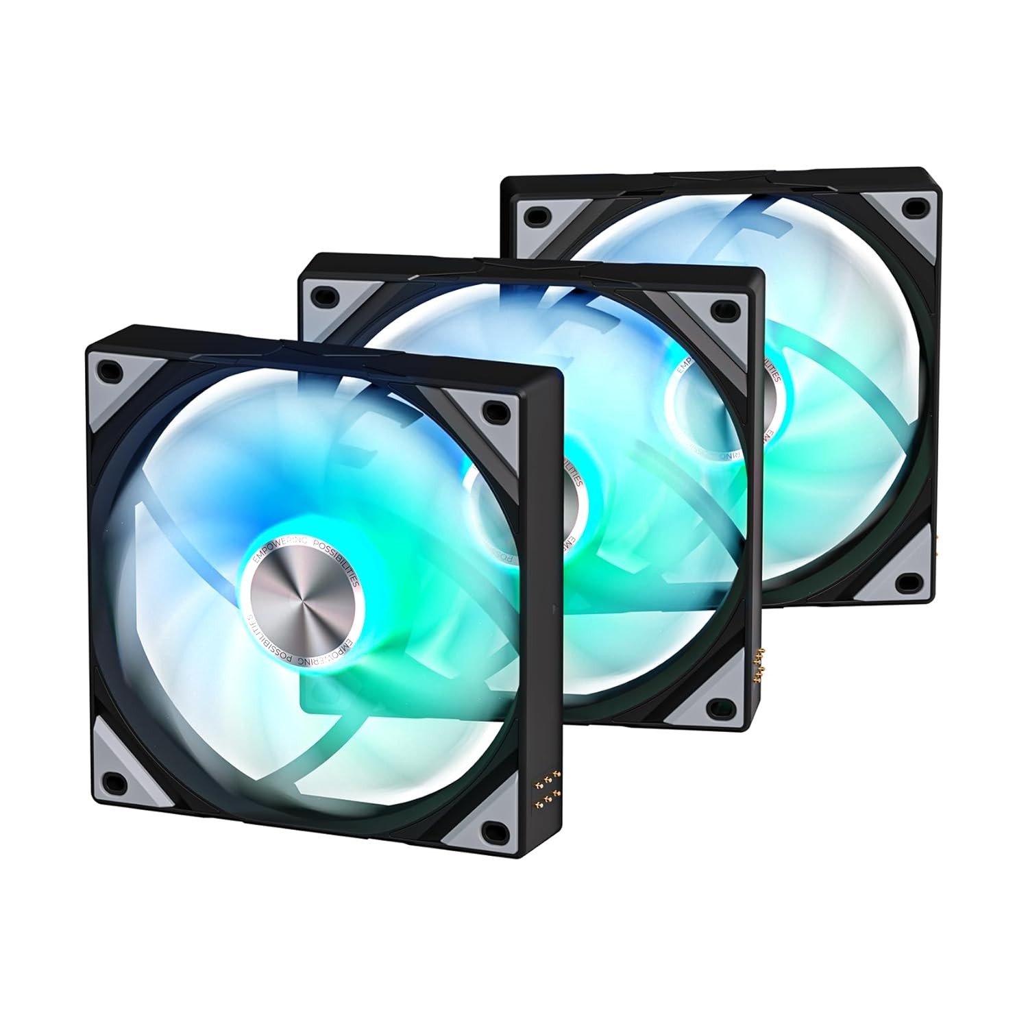 TRYX ROTA SL ARGB 120mm Case Fan 1850RPM Magnetic Cable (3-Pack) – Black/White