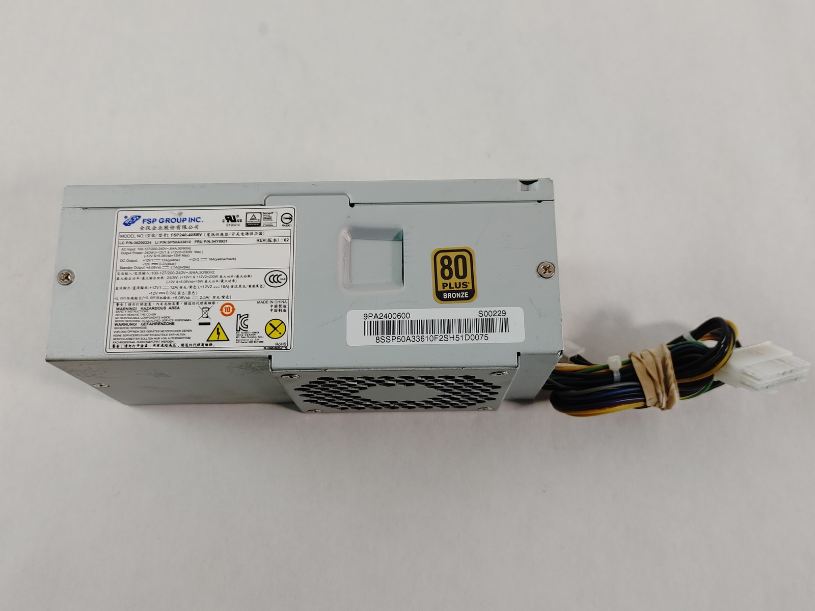 Lot of 2 Lenovo ThinkCentre M82 14 Pin 240W TFX Desktop Power Supply 54Y8921