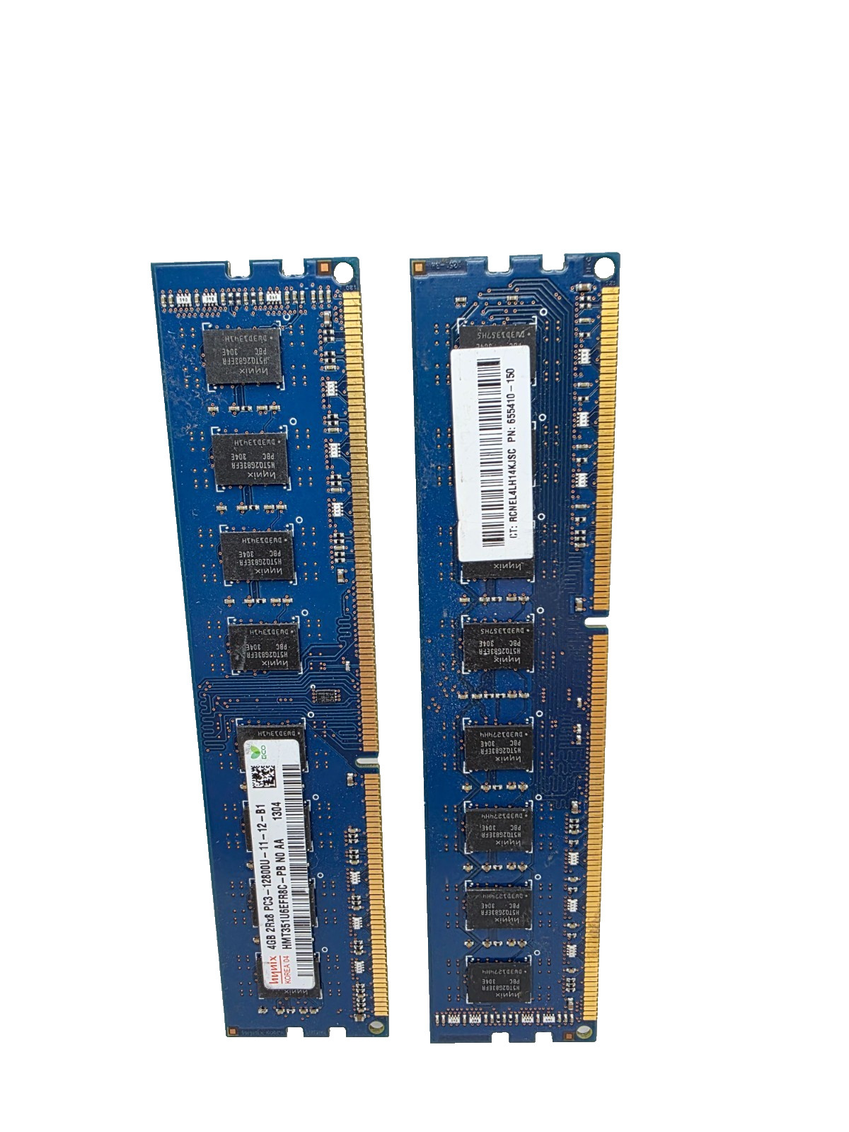 8GB Pair | 2x4GB Desktop RAM PC3-12800U DDR3-1600 UDIMM Hynix HMT351U6EFR8C-PB