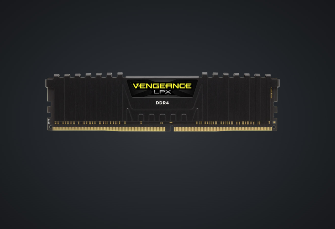 Corsair CMK16GX4M2A2400C16 DDR4 8GB (1x8GB) UDIMM Desktop Memory 2400MHz