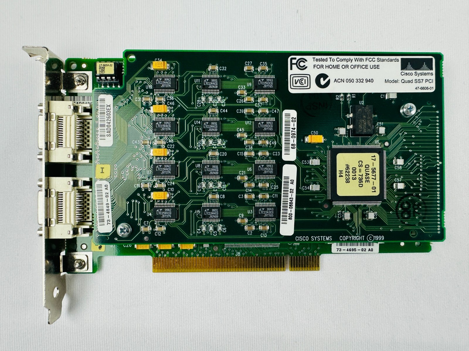 Cisco Systems Quad SS7 PCI 73-4849-02 73-4695-02 PCI Card