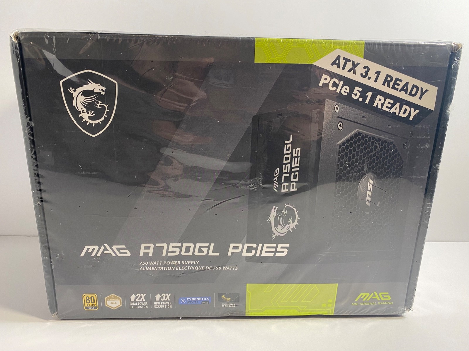 MSI MAG A750GL PCIE 5 750W ATX 3.1 Full Modular 80 Plus Gold Gaming Power Supply