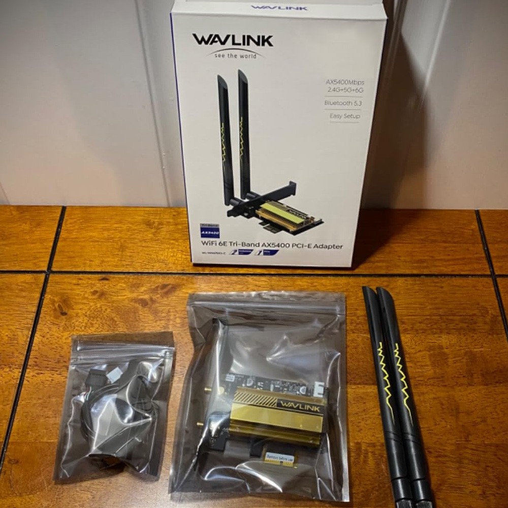 AX5400M Desktop PCIe WiFi 6E Bluetooth Card Tri-Band Wireless Network Adapter