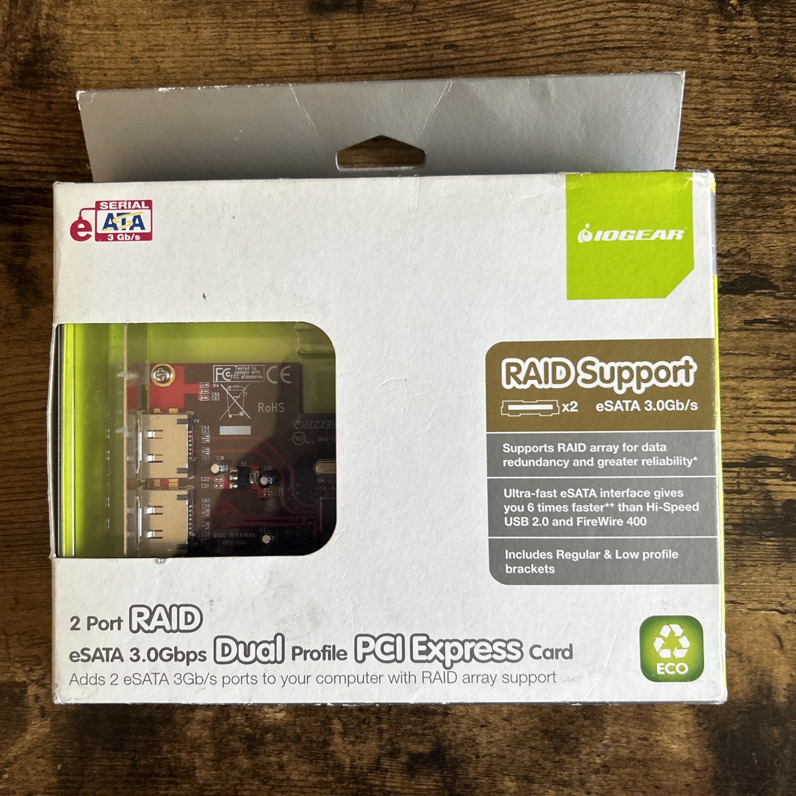 IOGEAR 2 Port Raid EXTERNAL PCI-Express Card eSata 3.0Gbpsv