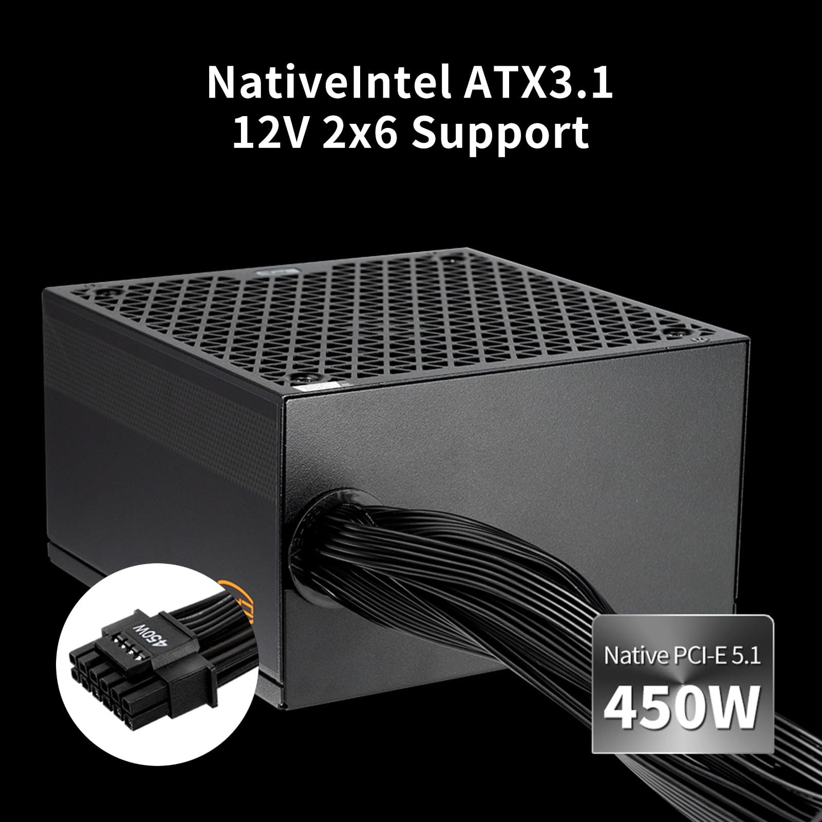 PCCOOLER 750W Power Supply, 80 Plus Bronze Certified, Non-Modular PSU, 135mm …