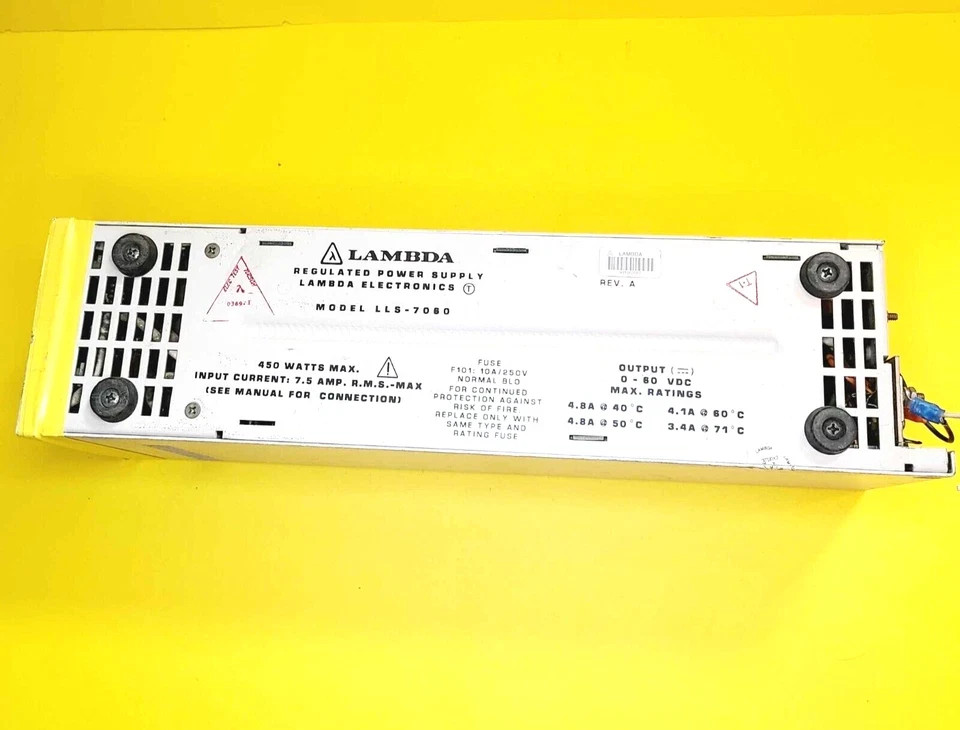 LAMBDA LLS-7060 REGULATED DC POWER SUPPLY PROGRAMMABLE RACK MOUNTABLE STABLE