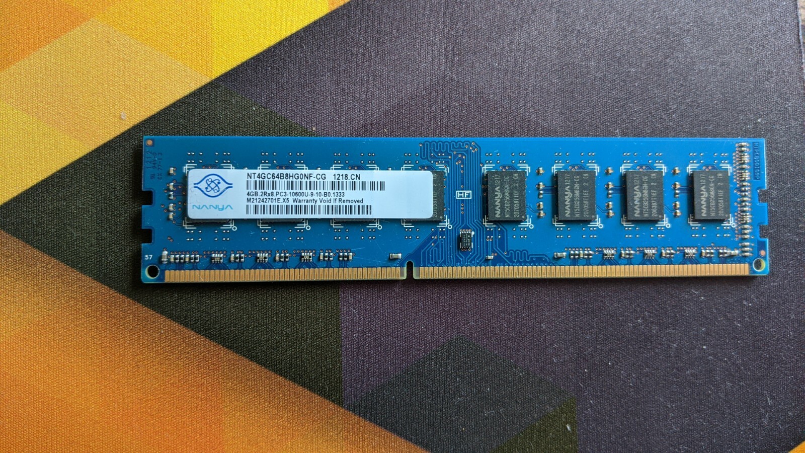 NANYA NT4GC64B8HG0NF-CG 4GB DESKTOP DIMM DDR3 PC10600(1333) UNBUF 2RX8 240P RAM