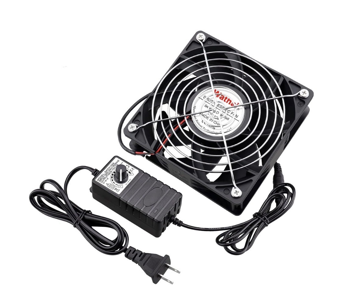 Wathai 120mm x 38mm 110V 220V AC Powered Axial Fan,12V Variable Speed…