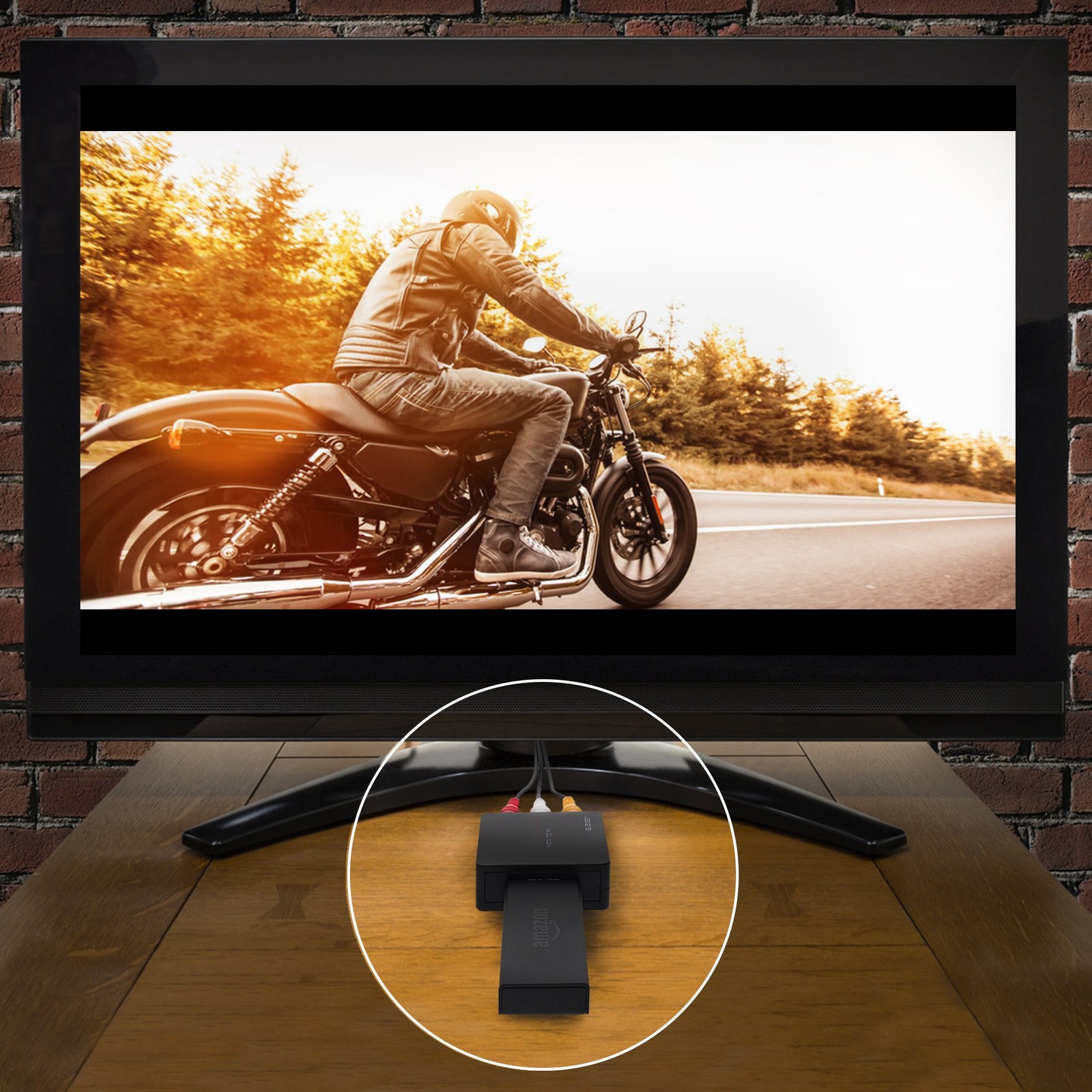 HDMI to Composite AV Converter for Amazon Fire Streaming Red,White,Yellow