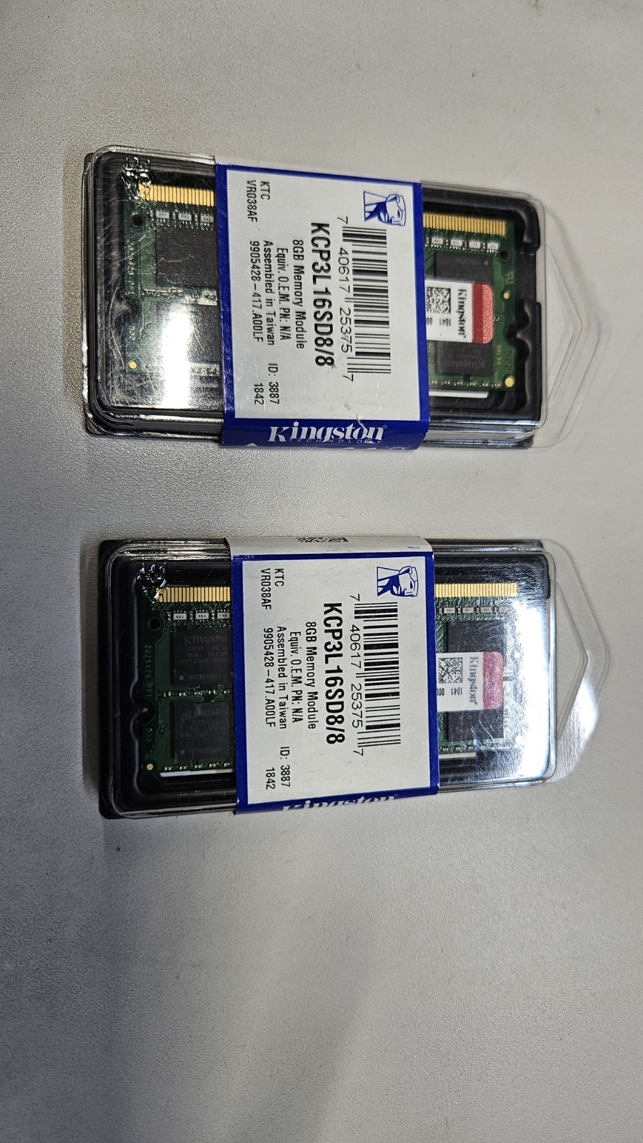 KINGSTON KCP3L16SD8/8 (SET OF 2) NEW OPEN BOX