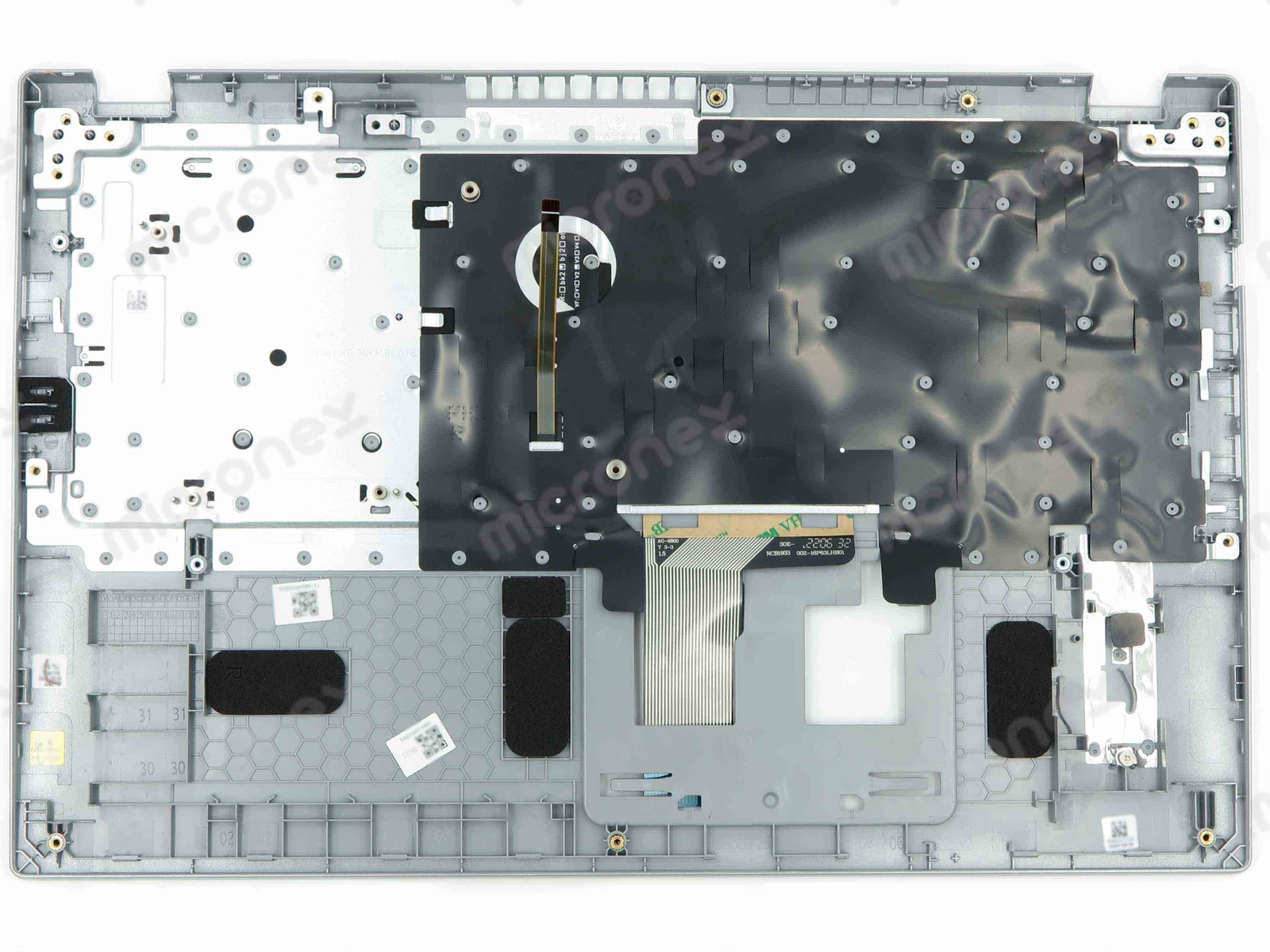 FOR Acer Aspire 5 A515-56T Palmrest Keyboard LED US-International silver