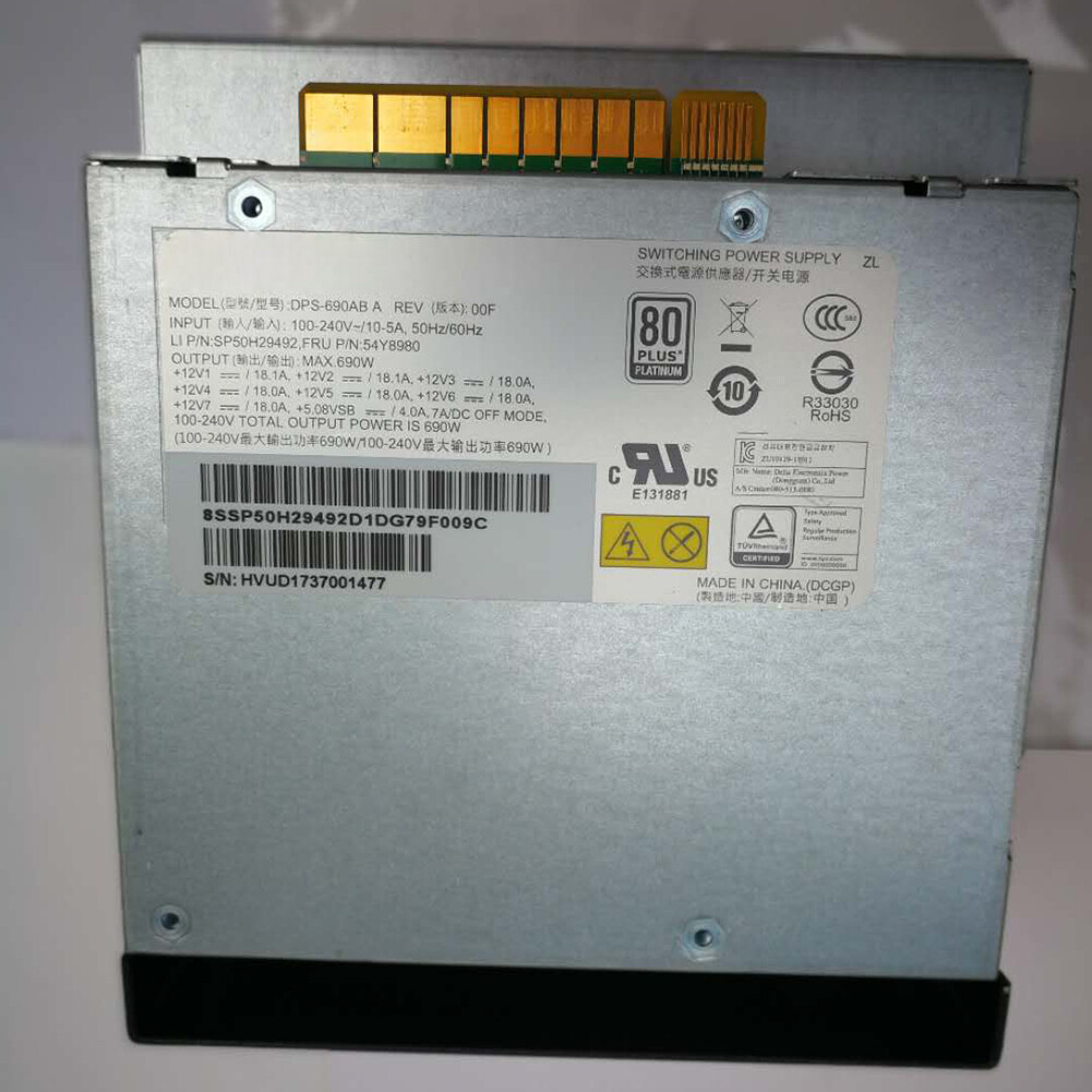 For Lenovo ThinkStation P720 P520 Power Supplies DPS-690AB A 54Y8980 690W