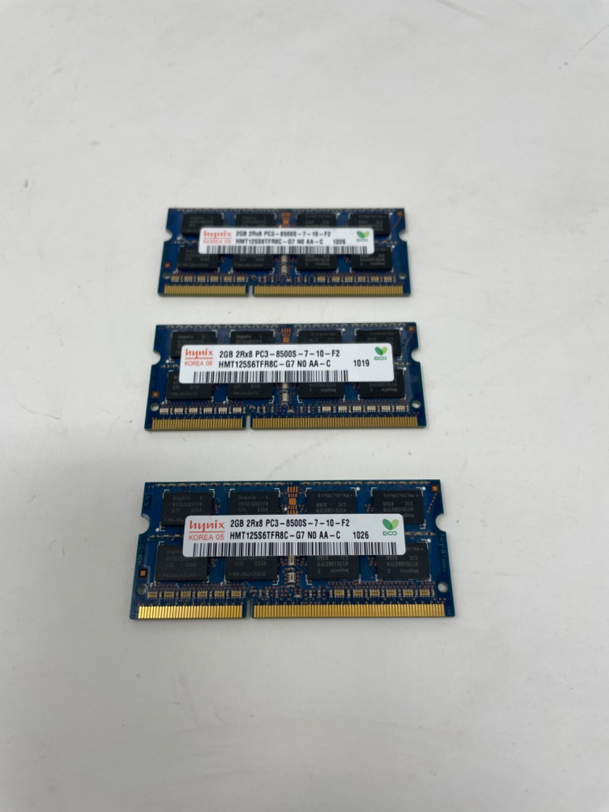 6GB RAM 3x2GB Hynix PC3-8500S Laptop Memory Module HMT125S6TFR8C-G7 2GB 2Rx8