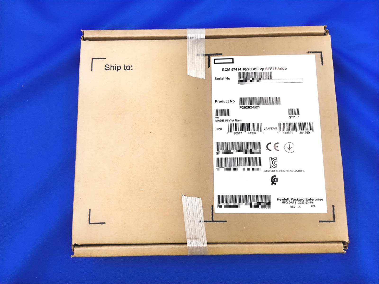 P26262-B21 HP BROADCOM BCM57414 ETHERNET 10/25GB 2-PORT SFP28 ADAPTER P26871-001