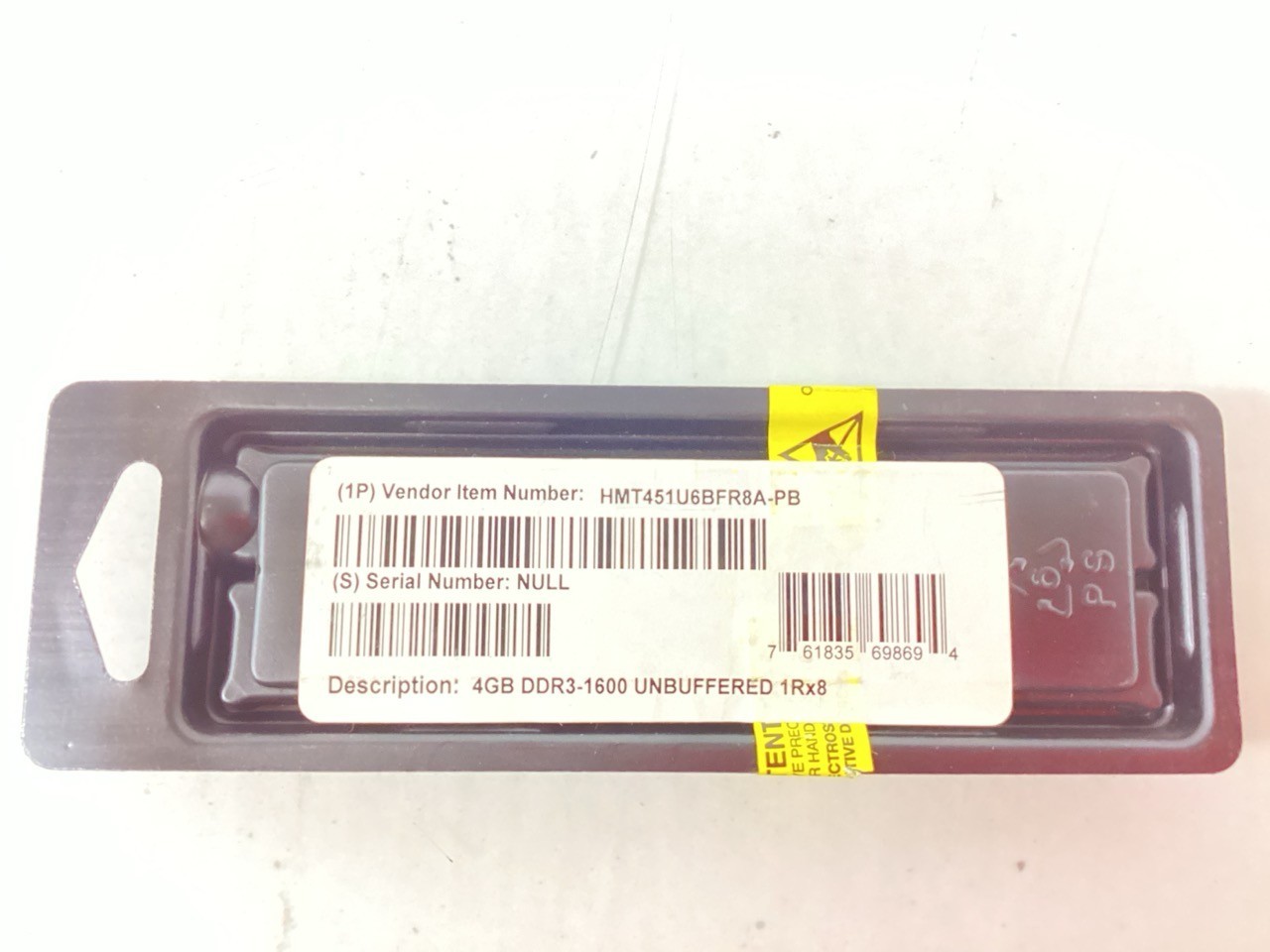SK Hynix 4GB 1Rx8 PC3L-12800U-11-13-A1 Non-ECC Unbuffered RAM HMT451U6BFR8A-PB