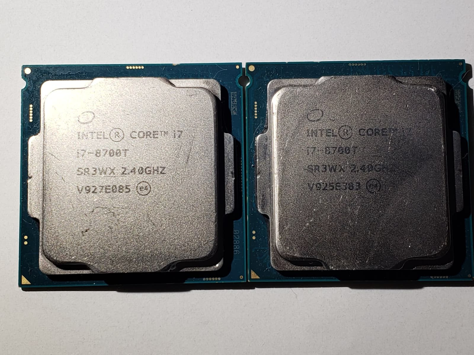 2x Intel Core i7-8700T Processors SR3WX – NOT WORKING / Parts or Repair