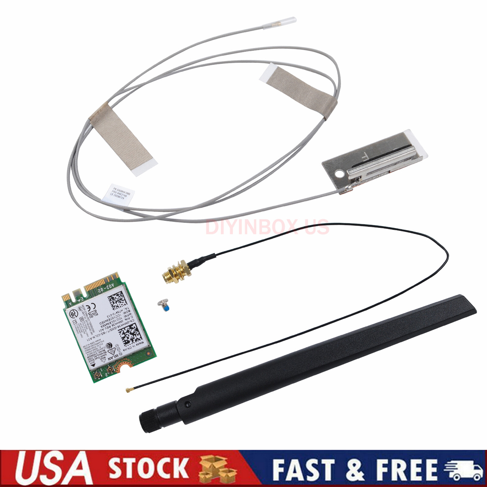 WiFi Antenna Cable Card Kit Wireless For Dell Optiplex 3060M 3070M 3690 Micro