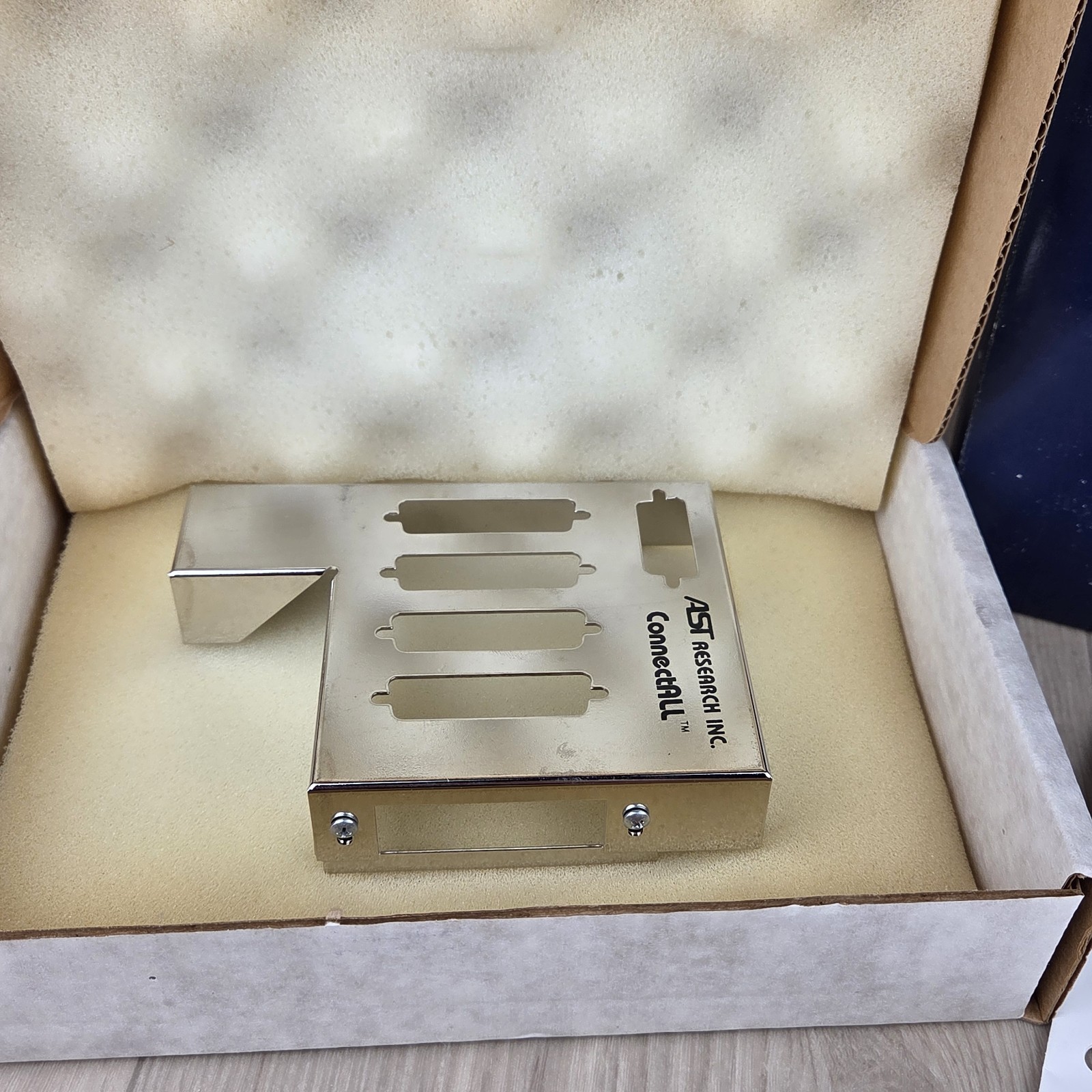 AST Research ConnectAll Metal Bracket Mounts DB25 & DB15 Connectors to PC – NEW