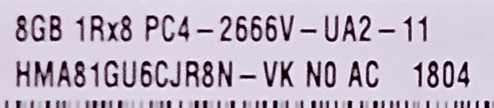 Sk Hynix 16gb 2x8GB PC4-21300 DDR4-2666MHz DIMM Desktop RAM (HMA81GU6CJR8N-VK)
