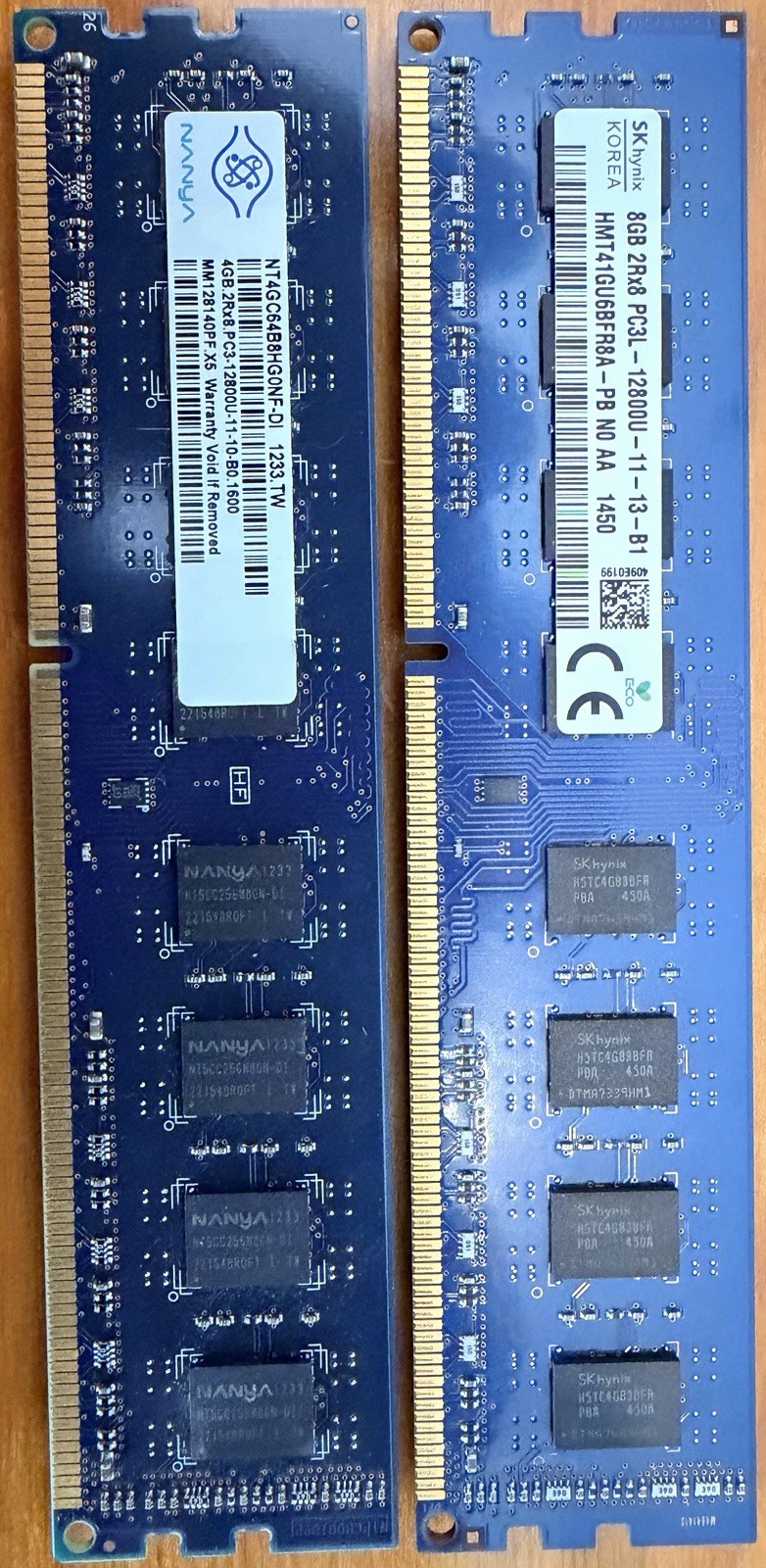 SK Hynix 8GB 2Rx8 PC3L-12800U-11-13-B1 HMT41GU6BFR8A-PB Memory RAM