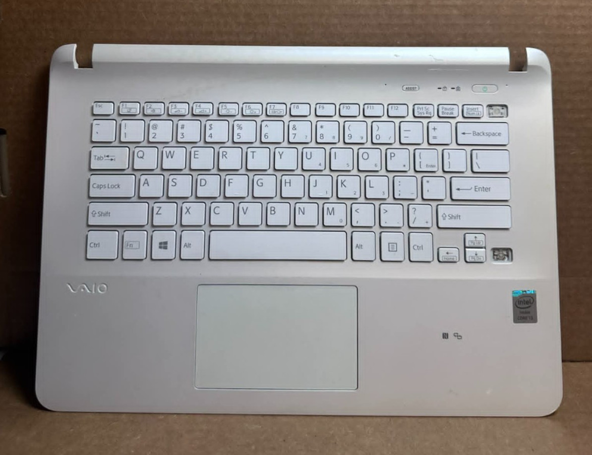 Genuine Sony SVF142 SVF143 SVF142C29 SVF143B1 US white Palmrest keyboard