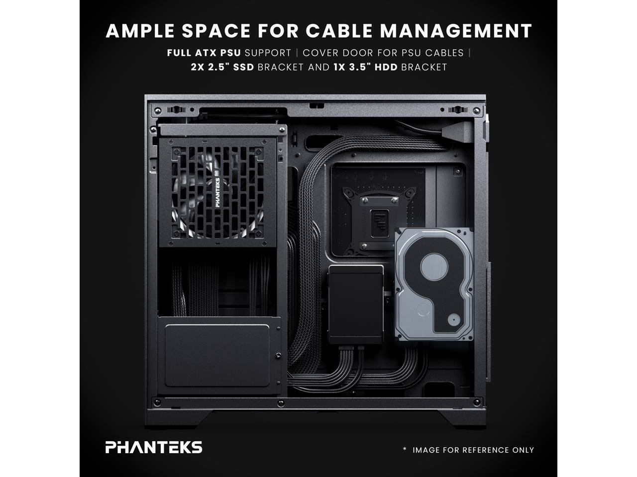 Phanteks XT V5 Panoramic Glass Compact ATX Gaming PC Case, 4x 120 ARGB PWM fans,