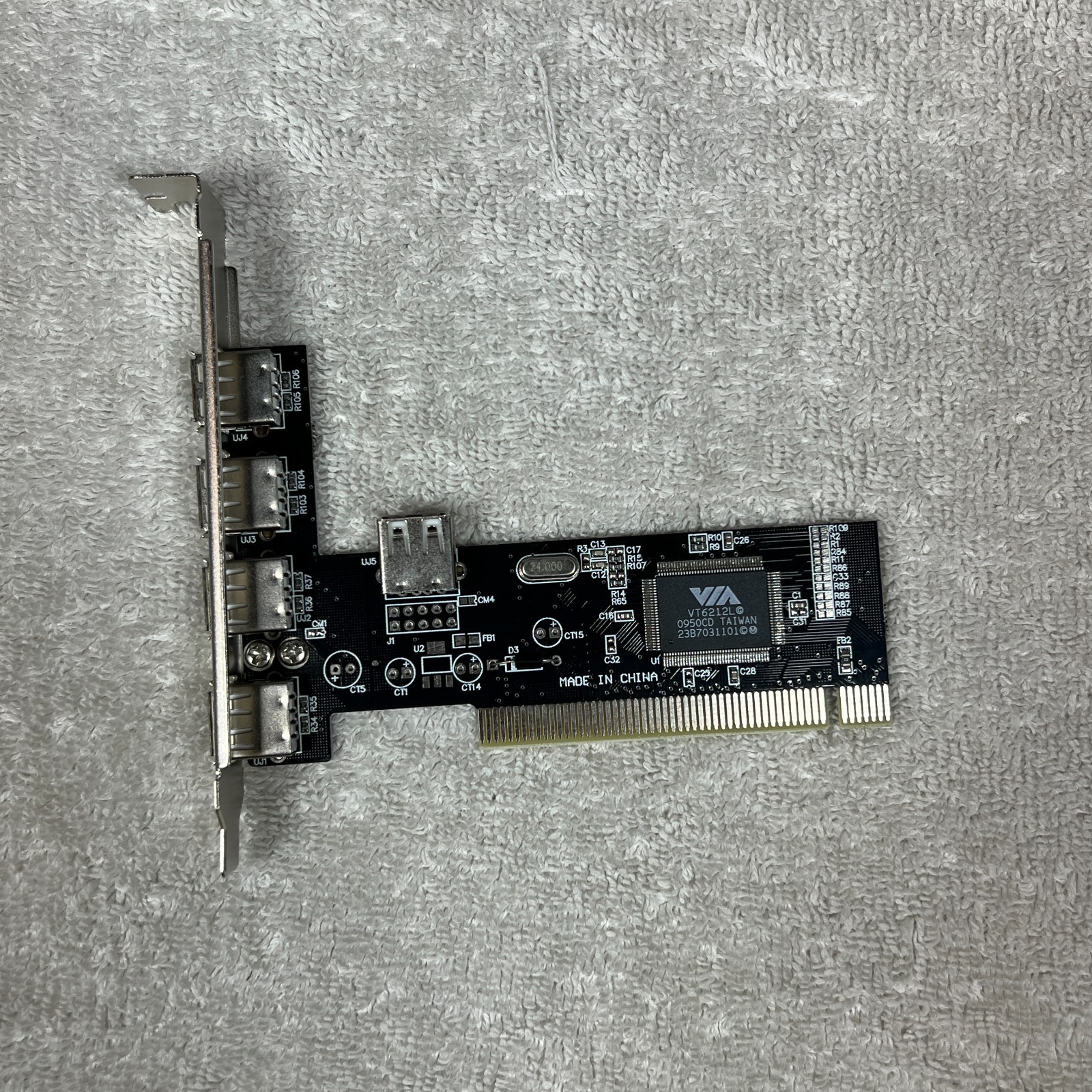 VIA VT6212L USB 4 Ports External + 1 Port Internal USB 2.0 PCI Expansion Card