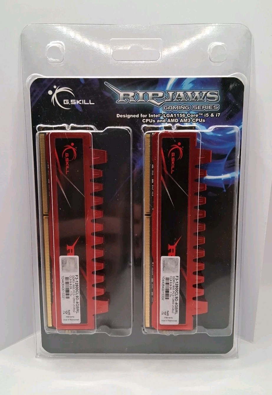 G Skill Ripjaws 2gb X2 DDR3-1600 Memory Sticks